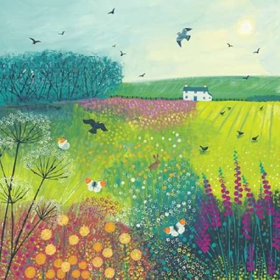 Midsummer Meadow Canvas Art - Jo Grundy (24 x 24)