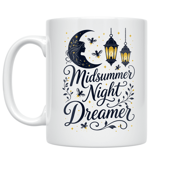 Midsummer Night Dreamer Design - Seasonal Decor Enthusiast - 11 oz Ceramic Coffee Mug