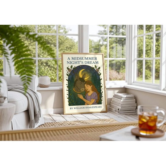 Midsummer Night's Dream Art Print | Shakespeare Titania and Bottom Unframed Paper Print