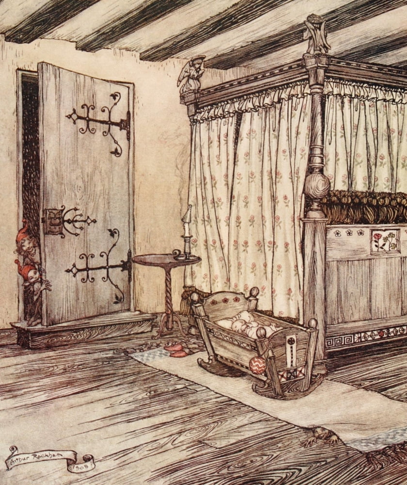 Midsummer Nights Dream 1908 Almost fairy time Canvas Art - A Rackham (18 x 24)