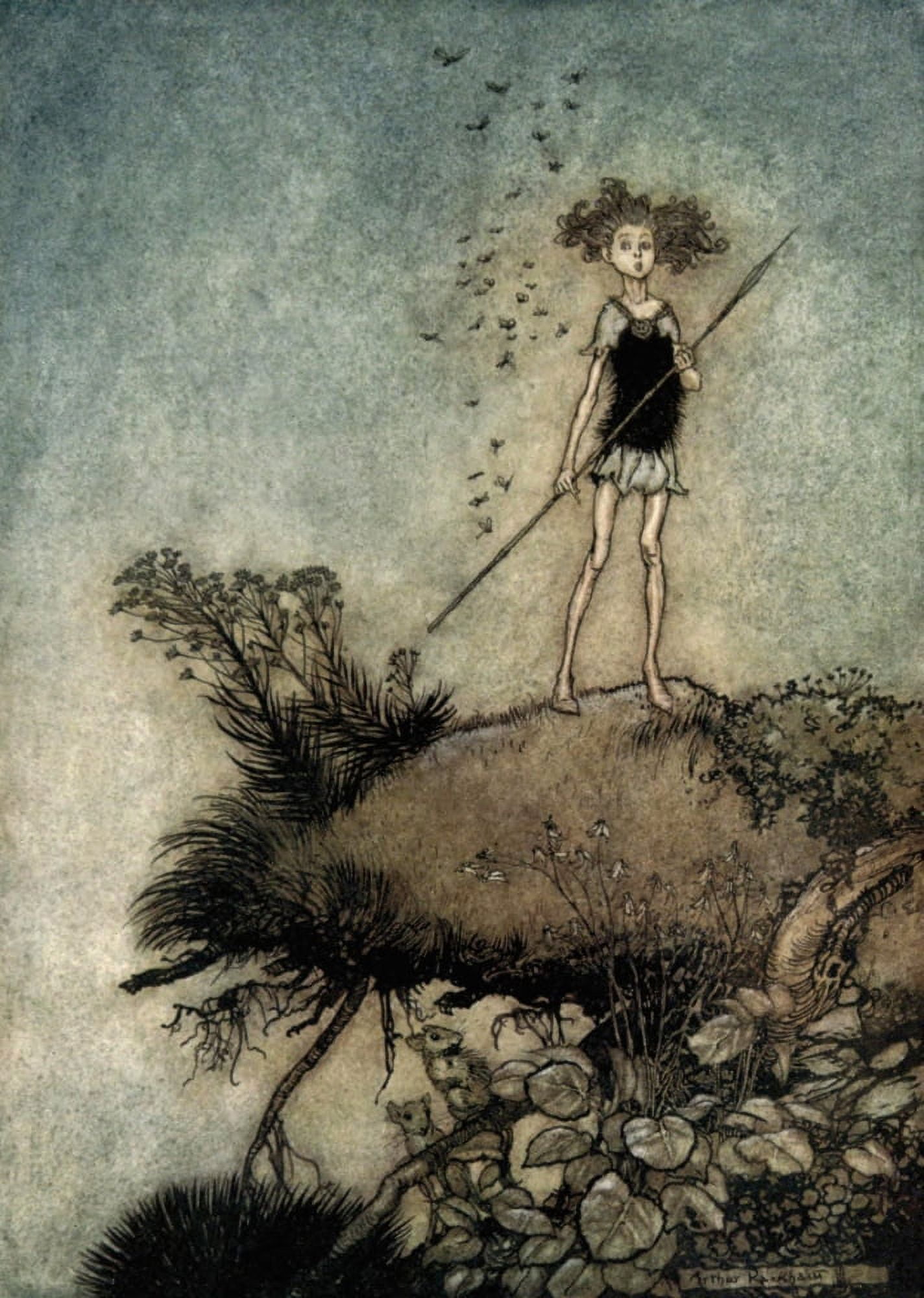 Midsummer Nights Dream 1908 Aloof sentinel Canvas Art - A Rackham (24 x 36)