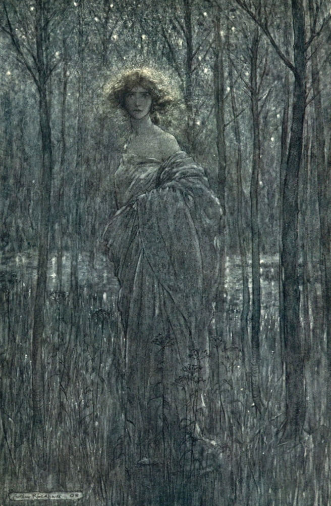 Midsummer Nights Dream 1908 Fair Helena Canvas Art - A Rackham (24 x 36)