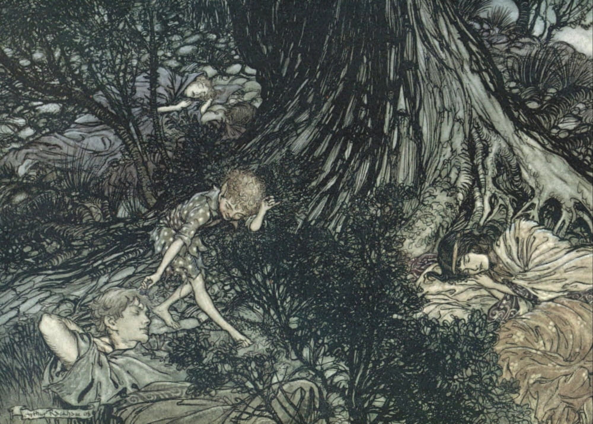 Midsummer Nights Dream 1908 Gentle lover Canvas Art - A Rackham (18 x 24)