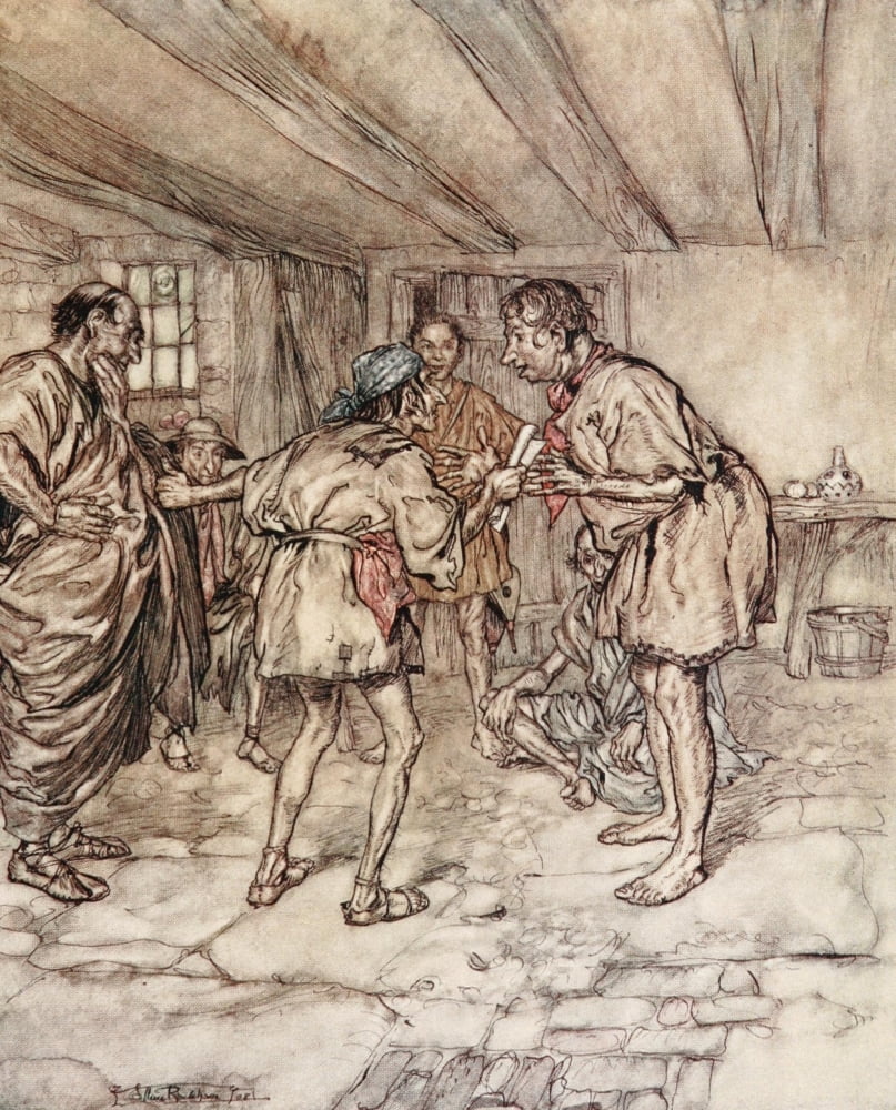 Midsummer Nights Dream 1908 Let me play the lion Canvas Art - A Rackham (24 x 36)