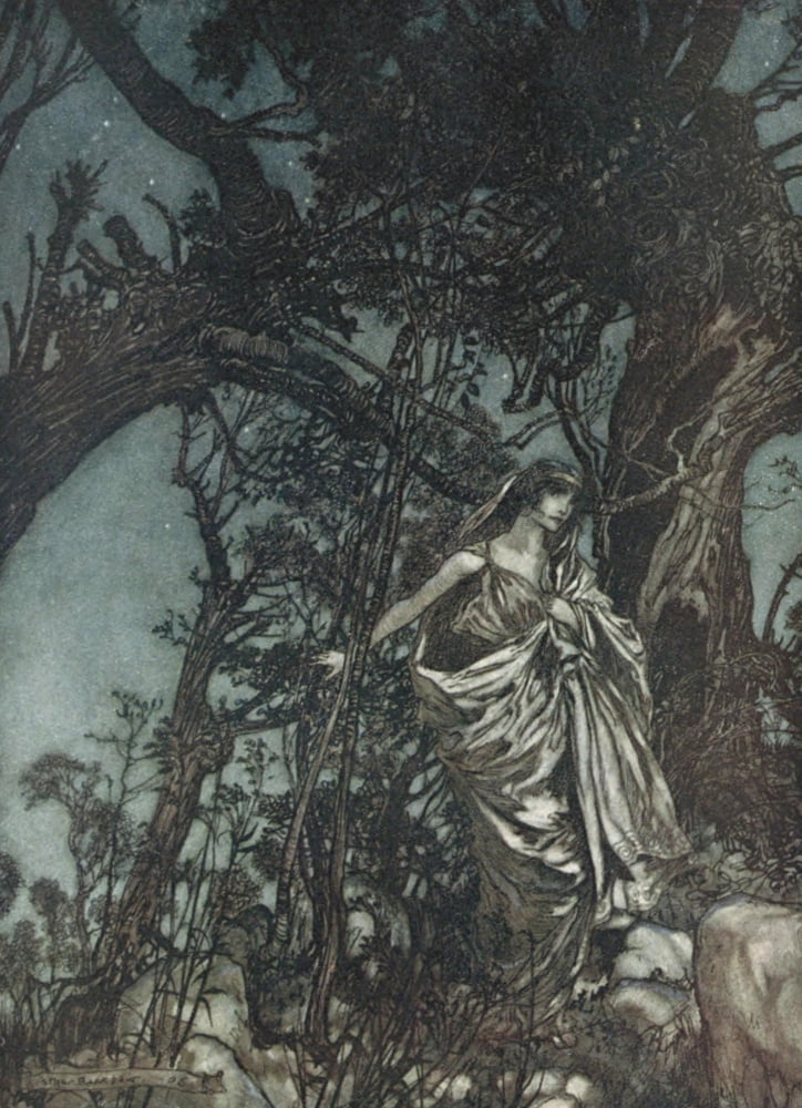 Midsummer Nights Dream 1908 Never so weary Canvas Art - A Rackham (18 x 24)