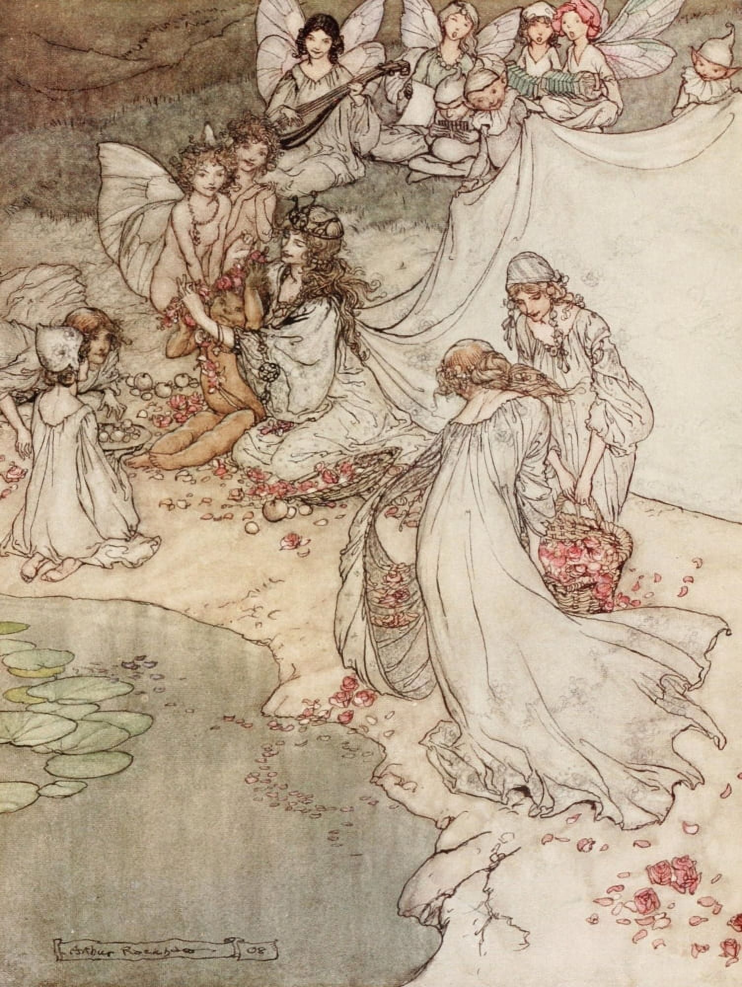 Midsummer Nights Dream 1908 Sweet changeling Canvas Art - A Rackham (18 x 24)