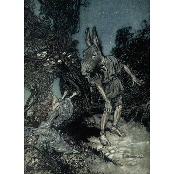 Midsummer Nights Dream 1908 What angel wakes me Canvas Art - A Rackham (18 x 24)
