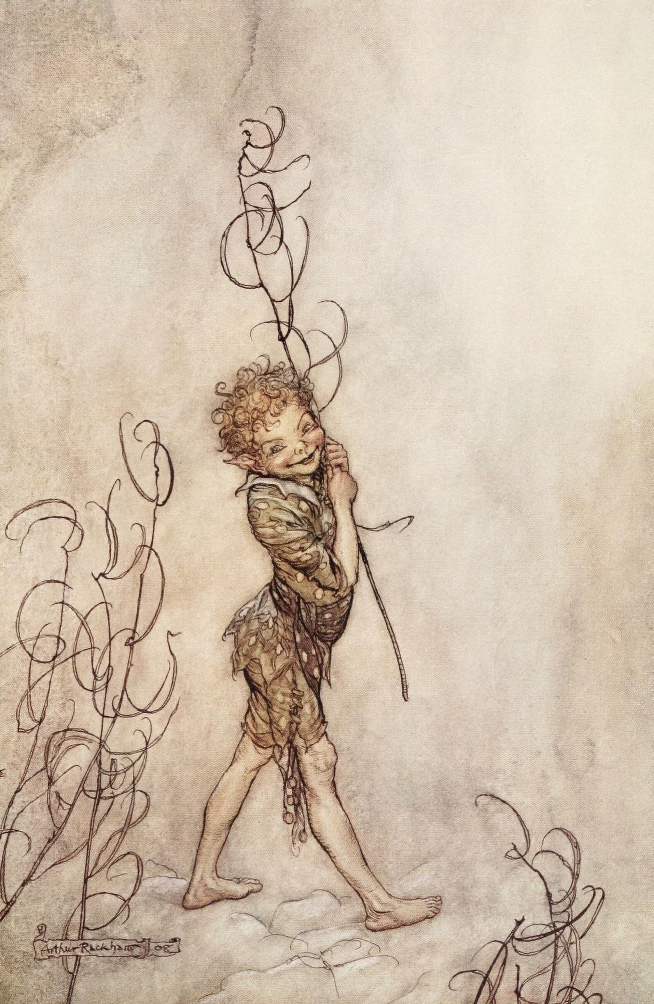 Midsummer Nights Dream 1908 What fools these mortals be Canvas Art - A Rackham (24 x 36)