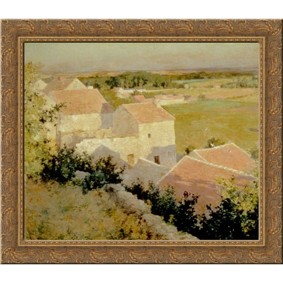 Midsummer Twilight 20x20 Gold Ornate Wood Framed Canvas Art by Metcalf, Willard
