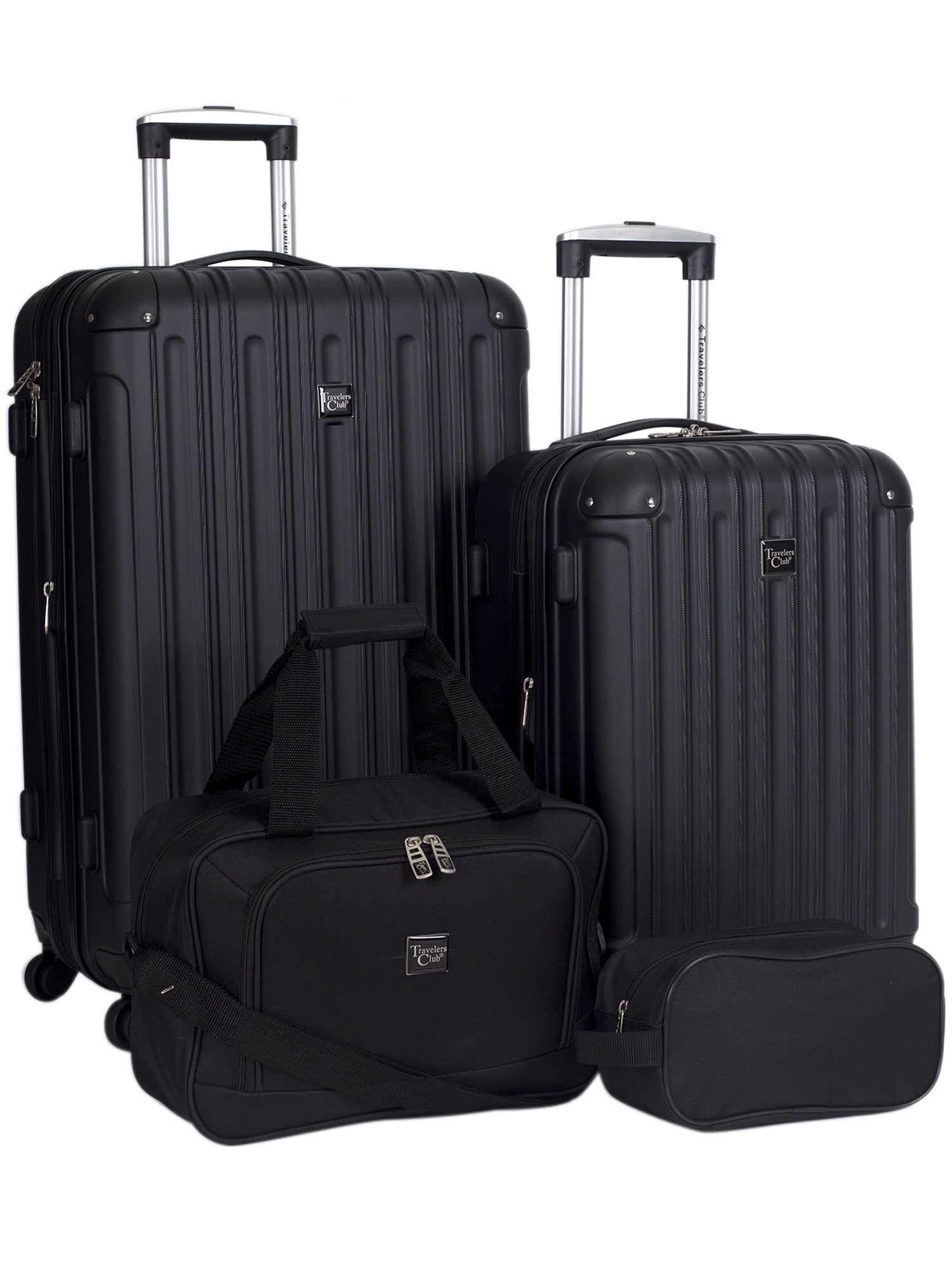 Midtown 4pc Expandable Hardside Luggage Value Set, Black - Walmart.com