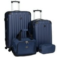 thumbnail image 1 of Midtown 4 pc. Expandable Hard Side Luggage Value Luggage Set, Navy, 1 of 2