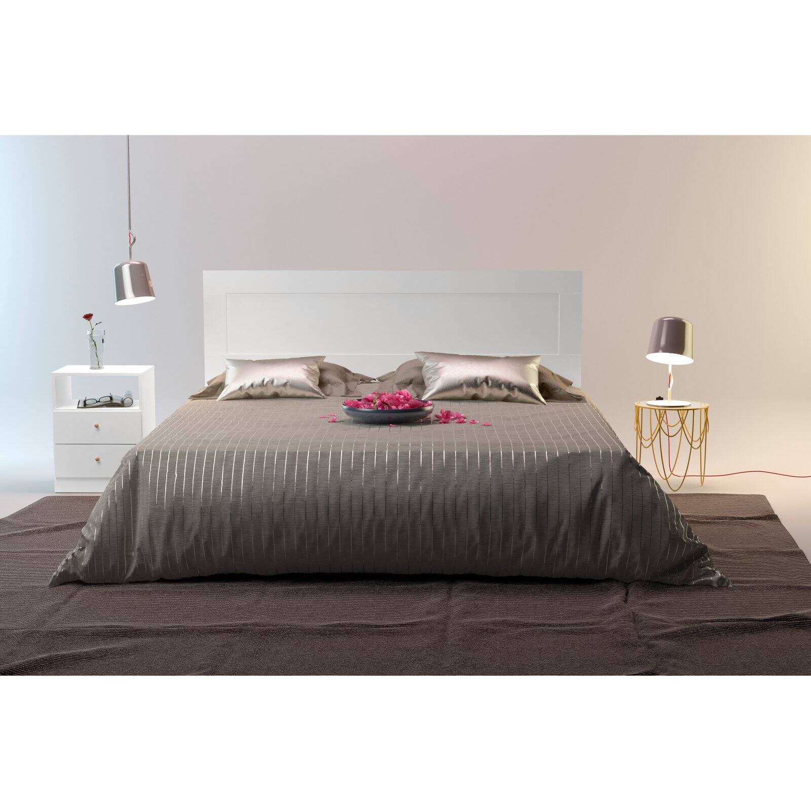 Midtown Concept Kansas Mid-Century Platform Bed with Headboard - image 1 of 11