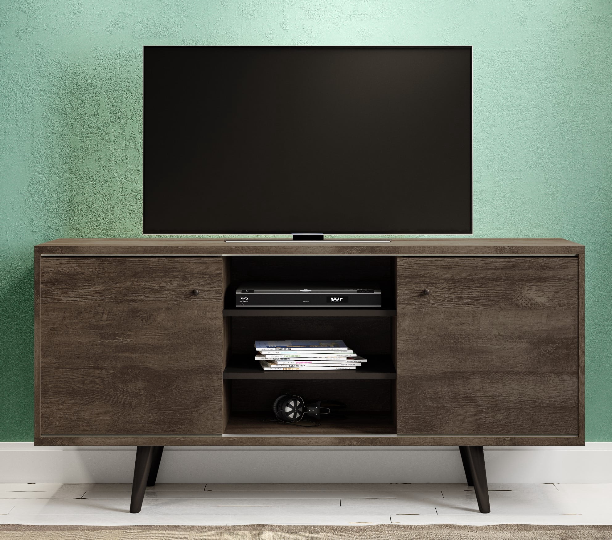 Midtown Concept Milano 3-Shelf TV-Stand (Up to 70inch TVs)