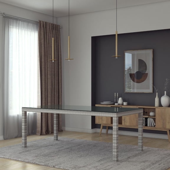 Midtown Concept Valdez 1-Piece Indoor Rectangular Dining Table | Eucalyptus wood | Ideal for Indoors