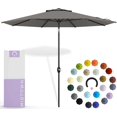 Midtown Umbrellas 10YearNoFade 10 Feet outdoor umbrella Charcoal