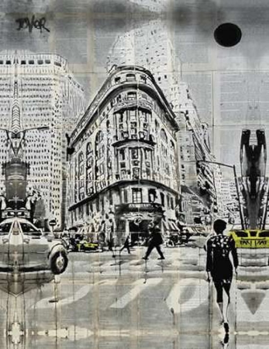 Midtown Walk Canvas Art - Loui Jover (22 x 28)