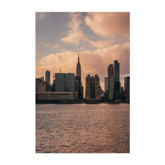 Midtown from LIC - Queens New York Photography Cityscape Skyline Sunset Architecture City Unframed Wall Art Print 32 x 48 inches