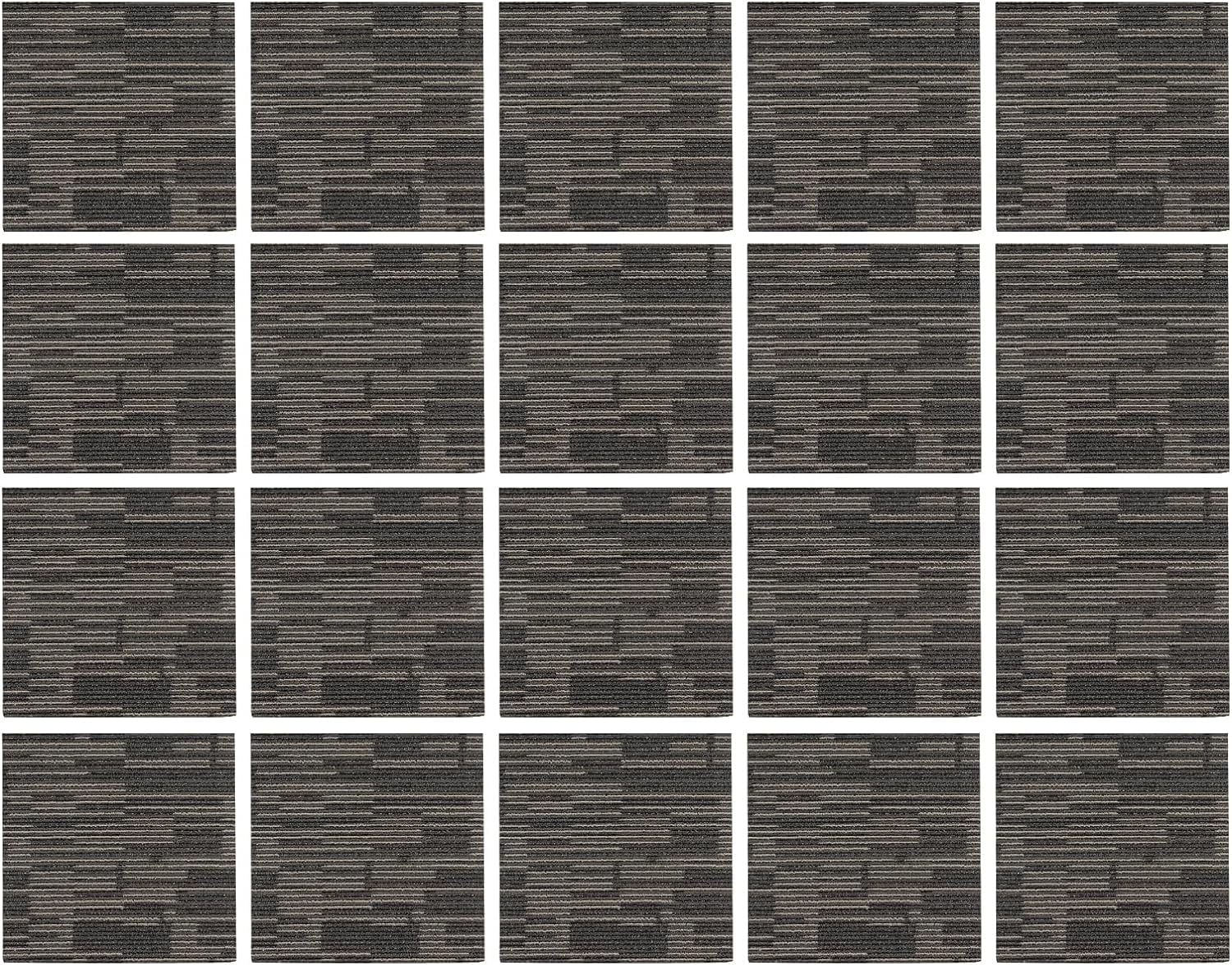 Miduo 20x20 inch 20 Pack Carpet Squares with Tapes Commercial Carpet