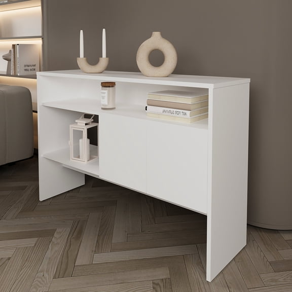 Midway Console Table | Display Candles and Store Essentials in Living Room | Sturdy Engineered Wood | Provide Functional Storage