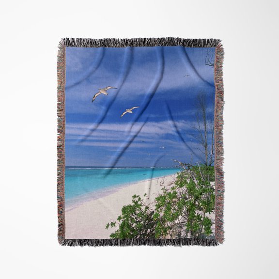 Midway Island, N.W. Hawaiian Chain, Hawaii - Us12 Dpb0412 - Douglas Peebles, Woven Blanket