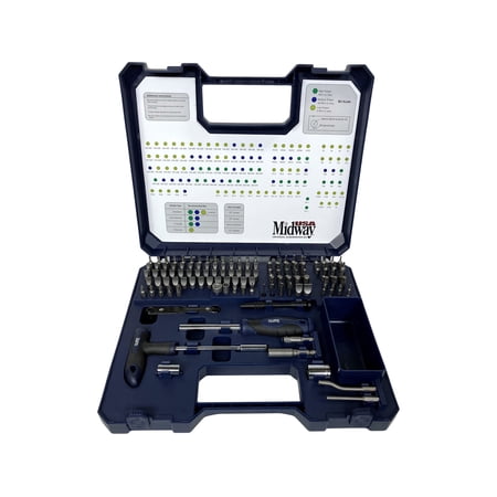 MidwayUSA 123 Piece Gunsmithing Screwdriver Set with Magnetic Tip