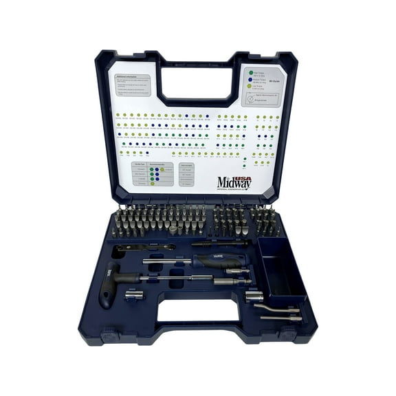 MidwayUSA 123 Piece Gunsmithing Screwdriver Set with Magnetic Tip
