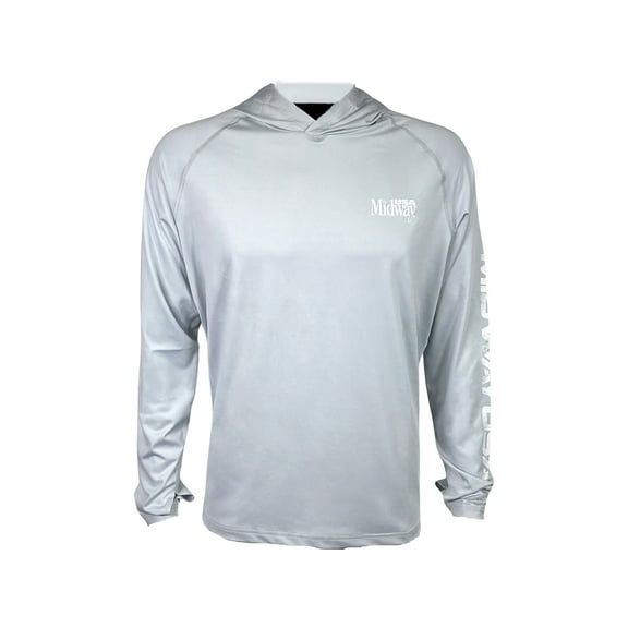 MidwayUSA Men's Ambush Fishing Hoodie Light Gray 2XL Tall