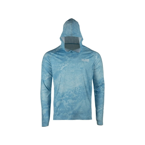 MidwayUSA Men's Ambush Fishing Hoodie Realtree WAV3 Light Blue XL Tall