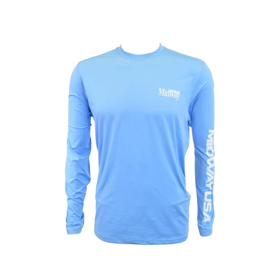 MidwayUSA Men's Ambush Fishing Long Sleeve Crew Neck T Shirt Light Blue XL