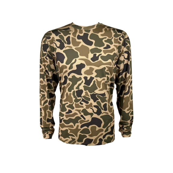 MidwayUSA Men's Ambush Long Sleeve Crew Neck T Shirt Old School Camo XL