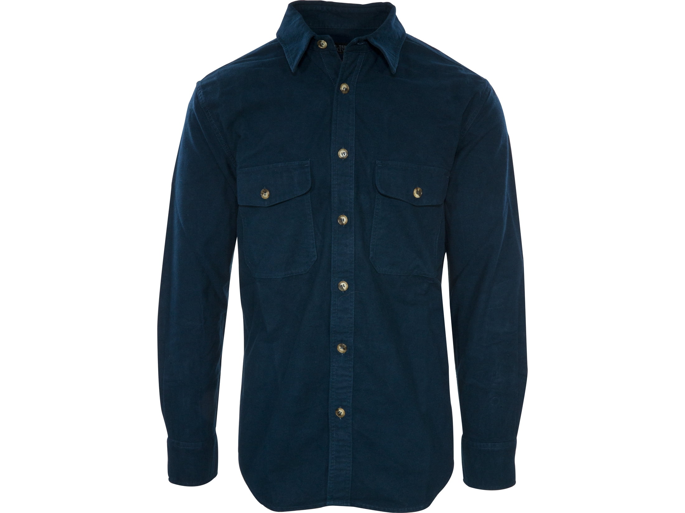 MidwayUSA Men's Chamois Long Sleeve Shirt Navy Large Tall