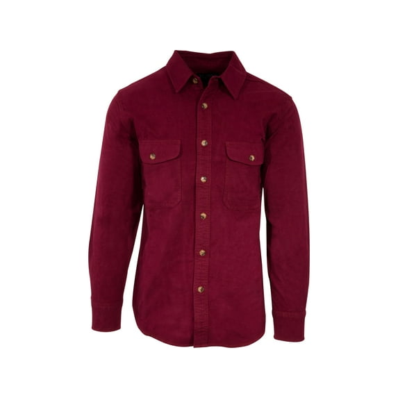 MidwayUSA Men's Chamois Long Sleeve Shirt Wine 2XL