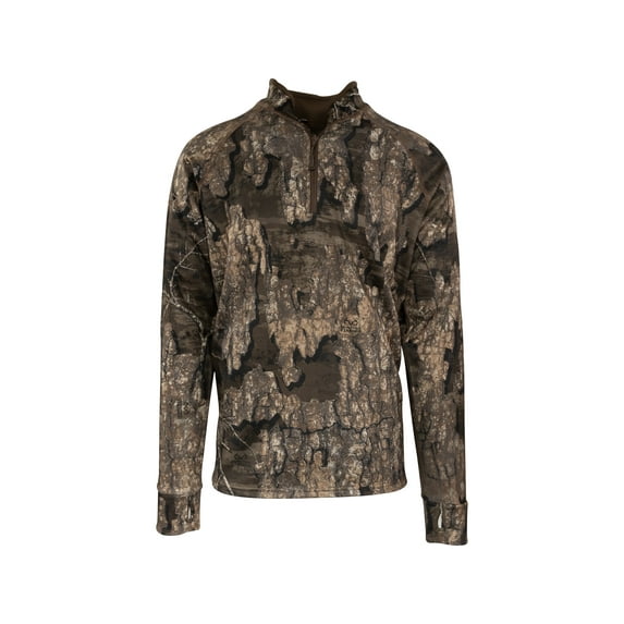 MidwayUSA Men's Grid Fleece Quarter Zip Shirt Realtree Timber 3XL