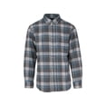 thumbnail image 1 of MidwayUSA Men's Everyday Flannel Long Sleeve Shirt Blue/Charcoal XL Tall, 1 of 2