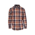 thumbnail image 1 of MidwayUSA Men's Everyday Flannel Long Sleeve Shirt Orange/Blue 2XL Tall, 1 of 3