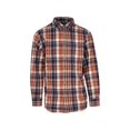 thumbnail image 1 of MidwayUSA Men's Everyday Flannel Long Sleeve Shirt Orange/Blue 2XL, 1 of 3