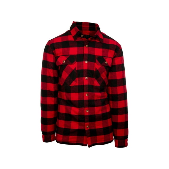MidwayUSA Men's Flannel Shirt Jac Jacket Red Buffalo Check Large Tall