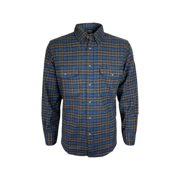 MidwayUSA Men's Flannel Shirt Navy/Tan 2XL Tall