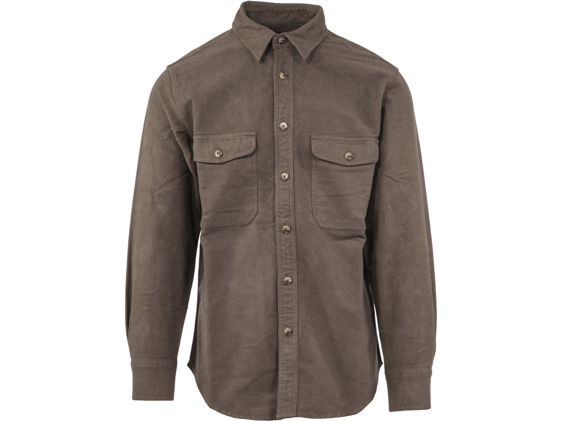 MidwayUSA Men's Heavyweight Chamois Long Sleeve Shirt Hawk Brown Large ...