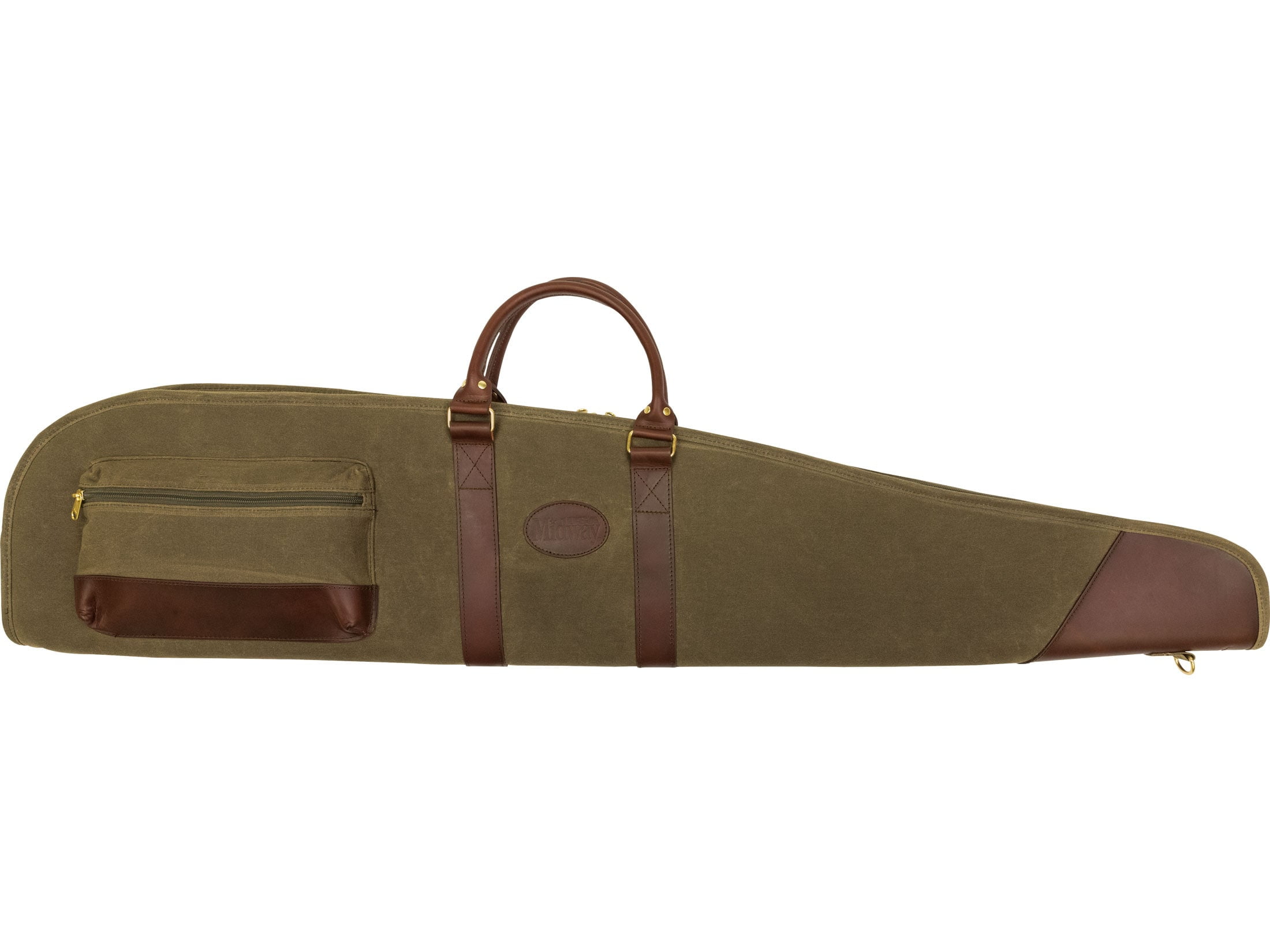 MidwayUSA Waxed Canvas Scoped Rifle Case 52" Olive Brown