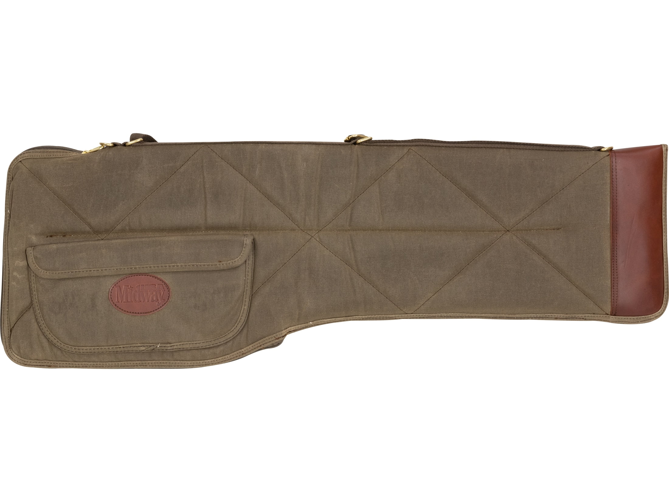 MidwayUSA Waxed Canvas Takedown Shotgun Case 34" Olive Brown