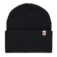 thumbnail image 1 of 100% Merino Wool - Midweight Everyday Knit Cuff Beanie - Warm Winter Hat - Black, 1 of 11