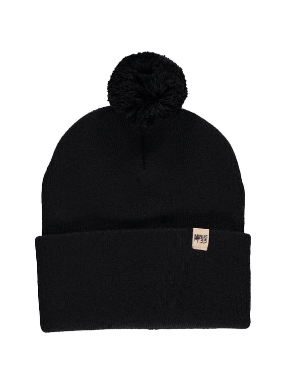 100% Merino Wool Knit Cuff Pom Beanie - Midweight