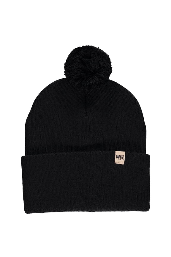 100% Merino Wool Knit Cuff Pom Beanie - Midweight