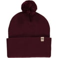 thumbnail image 1 of 100% Merino Wool Knit Cuff Pom Beanie - Midweight, 1 of 11