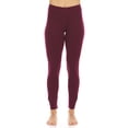 thumbnail image 1 of Merino Wool Women's Midweight Base Layer Bottoms - Thermal Underwear - No Itch Renewable Fabric - Burgundy - 2X-Large, 1 of 6