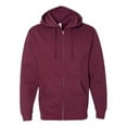 thumbnail image 1 of Midweight Full-Zip Hooded Sweatshirt, Maroon - 2XL, 1 of 1