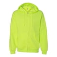 thumbnail image 1 of Midweight Full-Zip Hooded Sweatshirt, Safety Yellow - Medium, 1 of 1