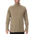 thumbnail image 1 of Men's Merino Wool Midweight Quarter Zip - Moisture Wicking - 499 Tan - Medium, 1 of 7