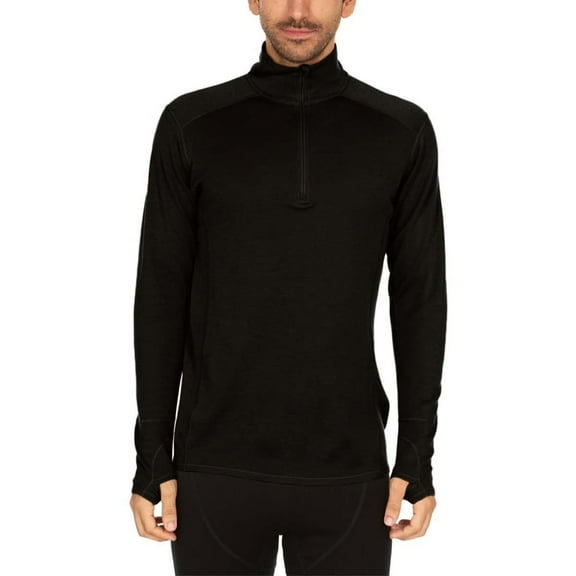Midweight Men's Wool 1/4 Zip - 100% Merino Wool